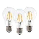 FEILEMAN E27 LED Glühbirne Ultraeffiziente, 4W=60W Label A 4000K Neutralweiß, energiesparlampe 840Lm Nicht Dimmbar A60 Vintage Filament Energy-Saving Light Bulbs, 3 Stück