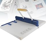 Manuelle Falzmaschine für A4-Papier, Dokumente, Karten, Fotos, mit Stoppern, 0,8 mm Falzstärke