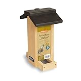 Vogelfutterhaus „Stefan“ aus Kiefernholz zum Aufhängen – Vogelhaus für Wildvögel mit 550 g Füllmenge, wetterfest & leicht zu reinigen, handgefertigt in Europa – Futterstation für Garten und Balkon