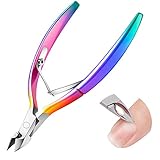 Nagelzange für Präzision Pediküre - DRMODE Premium Hautzangen Scharfem und Glattem Schnitt, Nagelschere für Fußnägel und Fingernägel - Edelstahl, Laser