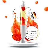 FLOWBERG Lavalampe (rot) | Rote Wachslampe | Originell und handliche Tischlampe mit 1,7 m Kabel & Ersatzleuchtmittel | Retro-Design