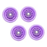 MAGICLULU 4 Stück Transparente PU Doppelreihen Rollschuhe und Skateboards Langlebige Outdoor räder mit Hoher Rückfederung Kompatibel mit Inlineskates und Rollschuhen