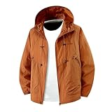 FASLOLSDP Langarm Jacke Herren Full Zip Leicht|Sonnenschutz Kapuzenjacke Outdoor|Für Wandern Wassersport Laufen Trekking Camping Aktivurlaub|Atmungsaktive Schnelltrocknende Funktionsjacke