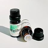 Ätherisches Weihrauchöl, Frankincense Oil - Weihrauch Öl destilliert aus reinstem Boswellia Sacra, 100% natürlich aus Oman, antiseptisch und ideal für Hautpflege - NEUER Schraubverschluss mit Tropfer