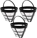 Kaffeefilter [3 Stück] Größe 4 Kaffee Dauerfilter Wiederverwendbar Kegel Kaffeefilter, Kaffee Filter Mesh Korb Für 8-12 Tassen Kaffee, Tassen Kaffeetropfer, Kaffee Brühfilter Mit Griff, Kaffeezubehör