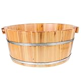 VICASKY Wiederverwendbare Fußbadewanne Aus Holz Fußwascheimer Für Entspannende Fußbäder Praktischer Fußbadeimer Vielseitig Einsetzbar Als Fußbad Oder Waschbecken