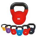 #DoYourFitness Kettlebell | 18 KG | Kugelhantel aus massivem Gusseisen mit Neoprenbeschichtung | Rot