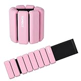 TOPESCT 2 PCS Verstellbare Handgelenkgewichte Knöchelgewichte Set Gewichtsmanschetten für Handgelenk Yoga, Tanz, Barre, Pilates, Kardiotraining, Aerobic, Walking