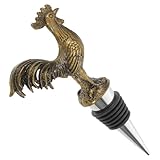 ROMISBABA Hahn-Weinverschluss aus Metall dekorativer Weinstopfen Weinsparer Weinflaschenverschließer Vakuumflaschenstopper Weinstopper Golden