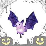 Genérico Halloween-Solardekoration, Halloween-Dekoration, Außenbeleuchtung, Fledermaus, Garten, Saisonale für Garten, Hof, Rasen, Spaziergang