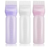 3 Stück Haarfärbebürste Flasche Haarfärbemittel Flasche Bürste Färben Shampoo Flasche Ölkamm Haarwerkzeuge Applikator Pinsel Flaschen (3 Farben)