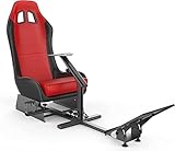 Cirearoa Racing Wheel Stand mit Sitz Gaming Chair Fahrcockpit für alle G25, G27, G29, G920 Xbox, Xbox 360 Xbox One, PS4, T150RS T300RS TX Rennrad T500RS T3PAPC-Plattformen (Schwarz/Rot)