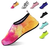 FANWINKJ Badeschuhe, Yoga-Schuhe, Atmungsaktive und stylische Wasserschuhe für Strand, Sport, Surfen und Schwimmen, Männer und Frauen-Tinte-Gradient-34-35