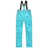 BOTCAM Skihose mit Trägern Damen, Snowboardhose Schneehose Atmungsaktive Warm Funktionshose Schneeanzug Outdoor Winter Thermohose Skioverall Wasserdicht Trekkinghose Winterhose Skianzüge