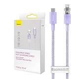 Baseus Schnellladekabel USB-C auf Lightning - Explorer Series 1m, 20W - Lila