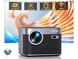 Beamer 4K Unterstützung【Net-Flix & Autofokus/Trapezkorrektur】 Full HD 1080P Beamer Heimkino WiFi6 Bluetooth, 28000 Lumen TOPTRO LED Video Projektor Beamer mit You-Tube/Dis+