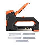 Naroote Polster-Tacker, Hochleistungs-Tacker mit 6 Verschiedenen Nageltypen, Nagelentferner und Einstellbarem Druck, Manuelles Nagelgerät für Holzarbeiten, Dekoration und Möbel