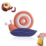 Skeadex Sparschäler Schnecke,Keramik Sparschäler Kinder,Tragbar Schnecke Schäler Kinder,Spargelschäler Obstschäler Kartoffelschäler Gemüseschäler,Multifunktion Sparschäler mit Rutschfe Griff (Orange)