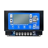GNURBDILFO Solarladeregler Bluetooth 60A MPPT Regler mit LCD-Display und Dual-USB-Unterstützung für 12V/24V/36V/48V/60V Batterien