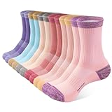 Socken Damen 35-38 39-42 Wandersocken Damen Baumwolle Sportsocken für Damen Socken Atmungsaktiv Hochleistung Gepolsterte Laufsocken (DE/NL/SE/PL, Numerisch, 35, 38, Regular, Regular, mehrfarbig)