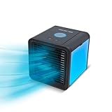 Livington Arctic Air schwarz – Luftkühler mit Wasser – Wasserkühler - Mobiles Klimagerät ohne Abluftschlauch – Luftbefeuchter - Verdunstungskühler - Ventilator