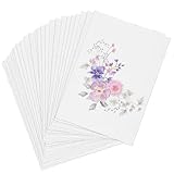 Büttenpapier A6 Handgeschöpftes Papier 300g 30 Blätter Aquarellpapier 15x10cm Watercolor Paper msymsyu Baumwollblätter für Schreiben und Zeichnen sowie zur Herstellung kreativer Einladungskarten