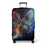 wxlmom Kofferschutzhülle Elastisch S Orange Grün Waschbare Staubdichte Koffer Schutzhülle,Gepäckabdeckung Aus Polyester,Kratzfest Strapazierfähige Kofferhülle Kofferschutzhülle