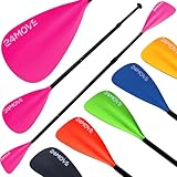 24MOVE® Paddel Doppelpaddel 2 in 1 Teleskoppaddel Stechpaddel für SUP Stand Up Board, Kajak, Leicht aus Aluminium 230cm, verstellbar, pink