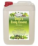 Oma`s Essigessenz 25% Säure 5 Liter Geschmackssieger für die gute Küche & Haushalt/Entkalken/Reinigen ohne Chemie Essig Essenz 25 Prozent