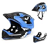 Lixada Kinderhelm Integriert Fahrradhelm Kinder Jugend Fullface Helm mit Abnehmbarem Kinnschutz BMX MTB Downhill Helm zum Radfahren Skateboarden Rollschuhlaufen