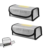 Lipo Safe Bag, 2 Stück Lipo-Sicherheitstasche, Feuerfeste Sicherheitsschutztasch, Feuerfest Explosionsgeschützte Akku Tasche, Akkus Lipo-Akku-Aufbewahrungsbox für Charge, Lipo Akku Tasche