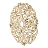 EPIGEIST Europäisches Deckenmedaillon aus Kunststoff Rund Filigrane Hohle Schnitzerei Luxuriöses Dekoratives Lüftungsabdeckungsornament Geeignet für Wohnzimmer Schlafzimmer Esszimmer