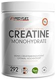 Creatin Monohydrat Pulver 1kg / 1000g reines Kreatin Monohydrat in mikronisierter Qualität - Creatine-Monohydrate optimal hochdosiert mit 3000 mg Kreatin pro Portion - 100% vegan - Vorrat für 292 Tage