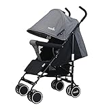 The Moon Brand™ Neo Plus Reis Buggy - Meerdere Zithoudingen - Comfortabele Handgrepen - Superlicht en Compact - Black Grey Dots