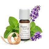 AlpenXund Ätherisches Öl Zirbe-Lavendel-Pfefferminze 10 ml I Natürlich & intensiv I Für Diffuser & Aromatherapie I Raumduft zur Entspannung I Duftöl 100% naturrein