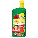 Neudorff BioTrissol RosenDünger - Bio Spezialdünger mit Extra Kalium fördert gesunde und blütenreiche Rosen auf dem Balkon oder im Garten, 1 Liter, Grün