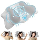 Uniency Orthopädisches Kissen mit Memory Foam Antischnarchkissen Nackenstützkissen Ergonomisches Kopfkissen Schlafkissen für Seitenschläfer, Rückenschläfer&Bauchschläfer (Grau)