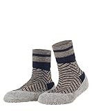 FALKE Damen Cosyshoe Herringbone W HP Schurwolle Rutschhemmende Noppen 1 Paar Hausschuh-Socken, Blau Midnight 6414, 41-42