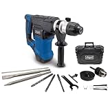 Scheppach Bohrhammer DH1500 Plus 4in1 SDS-Plus | 1500W / 7Joule Abbruchhammer | 6 Geschwindigkeiten 0-920U/Min | 4250bpm Schlagzahl Anti-Vibrationsgriff | 32mm Bohrleistung | inkl. Zubehör & Koffer