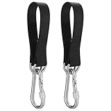 2 Stück Hängematte Befestigung Aufhängung Gurt Kit, Schaukel Befestigung Baum Gurt, Hängesessel Befestigungsset Baumschaukelgurt, Schaukelbefestigung mit Karabinern D-Ringen für Schaukel Aufhängung