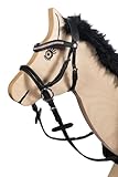 HKM 9209 Gebisslose Trense Funny Horses - Spielzeugtrense Holzpferde Schwarz/Pink, Shetty