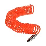 Operitacx Flexibles Spiral Luftschlauch für Fahrzeugreinigung Luftkompressor mit Schnellanschluss für Effektive Innenraum Detailing Entstaubung