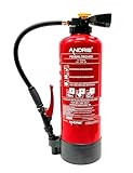 Aufladefeuerlöscher - fluorfrei 6L ABF Schaum (Fettbrand) 9LE (27A, 144B 25F) inkl. Wandhalterung, 1x Löscher inkl. Instandhaltungsnachweis