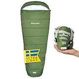 Trinordic 900g Ultraleicht Sommerschlafsack XL – kleines Packmaß mit Anti-Klemm-Reißverschluss – Mumienschlafsack Outdoor für Erwachsene, für Camping, Wandern & Bikepacking