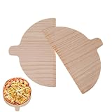 Naqqios | Set Von 2 Pizza -Schalenholz - Halbkreisförmiger Pizza -Board | Professionelles -Paddel, Brotbackschale Für Pizzaöfen, Pizzaschaufelpaddel Für Ofen, Hochzeitspizza -Paddel Für Brot