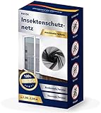 FAYZA Fliegengitter Fenster groß 1,50x2,50m für bodentiefe Fenster - Premium Qualität - Insektenschutz Fenster - Moskitonetz - Fliegennetz Fenster - Insektenschutznetz - Mückenschutz - Mückennetz