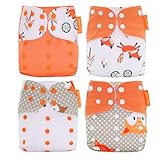 UKCOCO Waschbare Babywindel für Neugeborene Wiederverwendbare Trainingshose 4 Stück pack Hautfreundlich Langlebig Babyzubehör für Zuhause