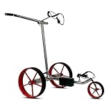 tour made Haicaddy HC5 Edelstahl I Golftrolley Elektrisch I kleinstes Packmaß I Lithiumakku 27-36 Loch I Bergabfahrbremse & viel Zubehör I Deutsche Markenqualität