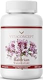 VITACONCEPT I Baldrian I 5000 mg pro Kapsel I 10:1 Extrakt I 120 Baldrian Kapseln I hochdosiert I Made in Germany