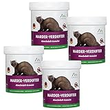 GARDIGO® Marderschreck Granulat - Marder-Verdufter - 4er Set I 1200g I Made in Germany I Marderabwehr für Haus, Dachboden, Garage und Garten I Mit Geraniol I Mardervergrämung Dachboden I Marderschutz